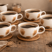 Kairo Ceramic Latte Bowl Set (6 Pieces)