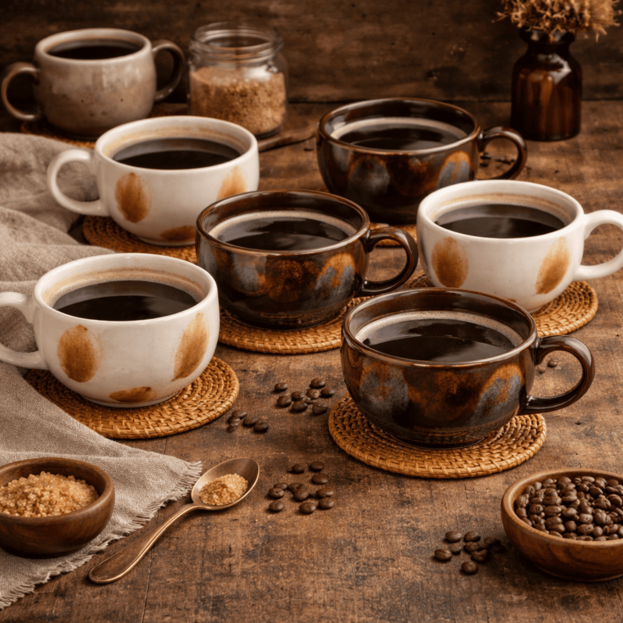 Kairo Ceramic Latte Bowl Set (6 Pieces)