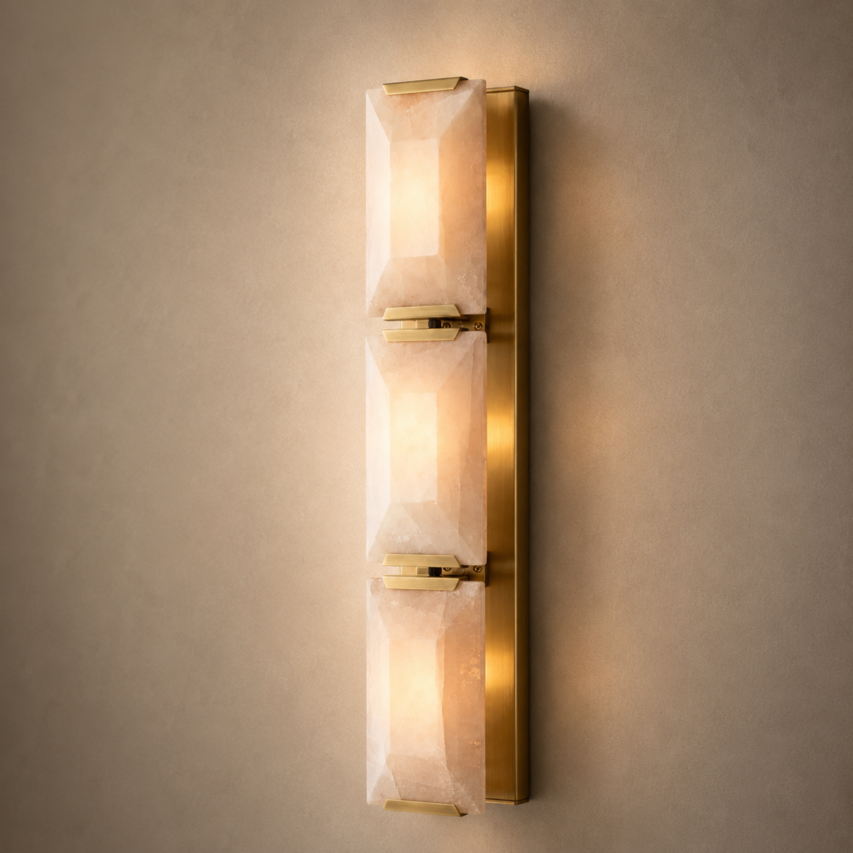 Vetrina Alabaster Marble Wall Light – Triple Light