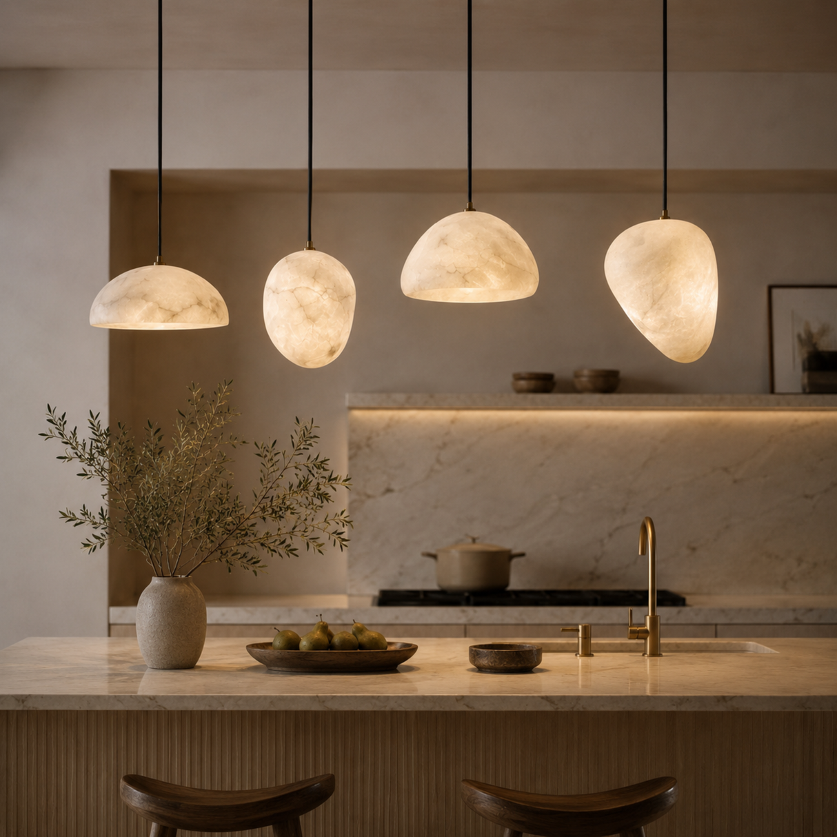 Lunévia Marble Pendant Light