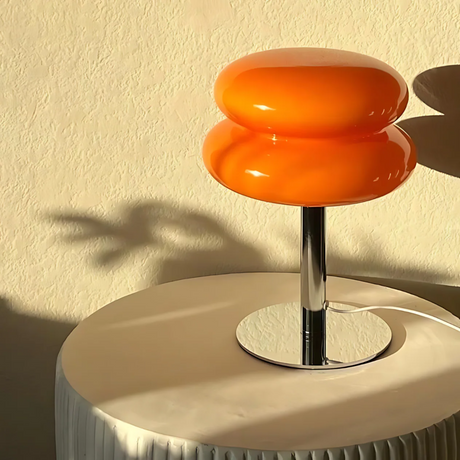Macaron Glass Table Lamp – Elegant Dimmable Modern Accent Light | Baskoraa