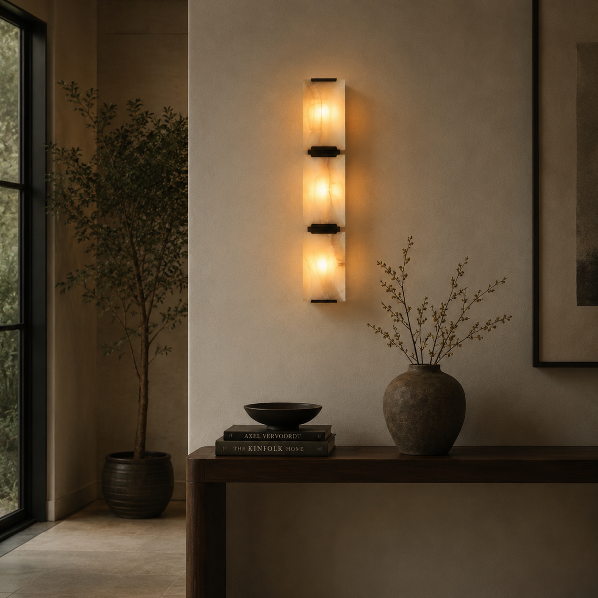 Vetrina Alabaster Marble Wall Light – Triple Light
