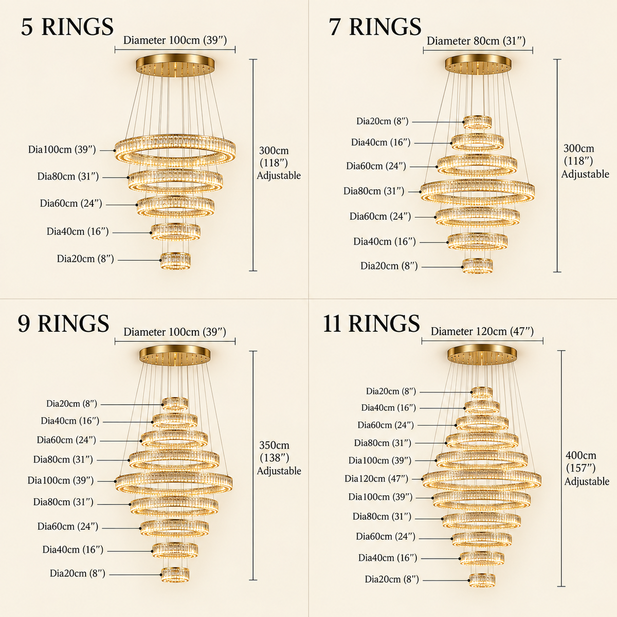 Auralis Éclat Luxury Crystal Chandelier