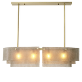 Lunovra Layered Glass Linear Chandelier