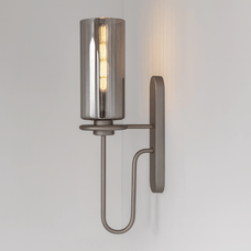 Close-up of the Eterna ShadowGlass Wall Sconce showing glass texture and craftsmanship