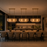 Lunovra Layered Glass Linear Chandelier