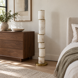 Orvella Alabaster Column Floor Lamp