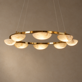 Novara Round Alabaster Chandelier