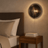 Silver CosmoLuna Wall Light – Artistic Stainless Steel Round Disc Wall Lamp | Baskoraa