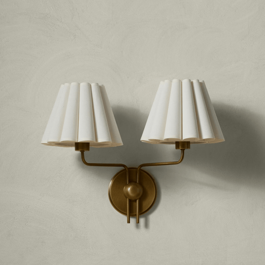 Avelon Pleated Twin Wall Lamp