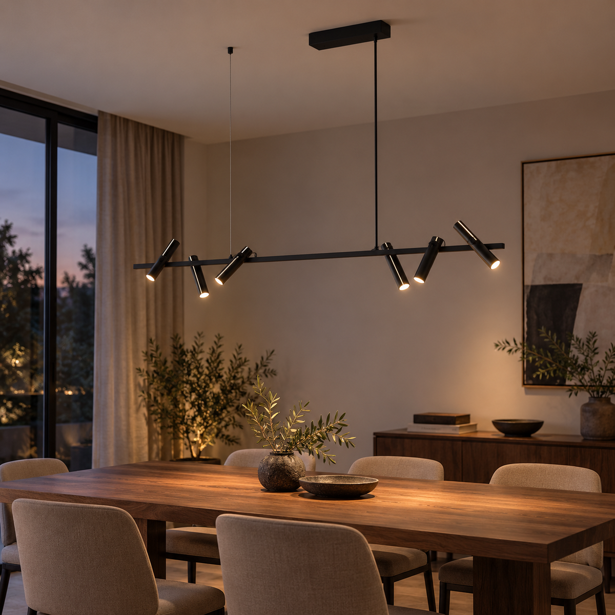 Norellis Linear Adjustable LED Chandelier