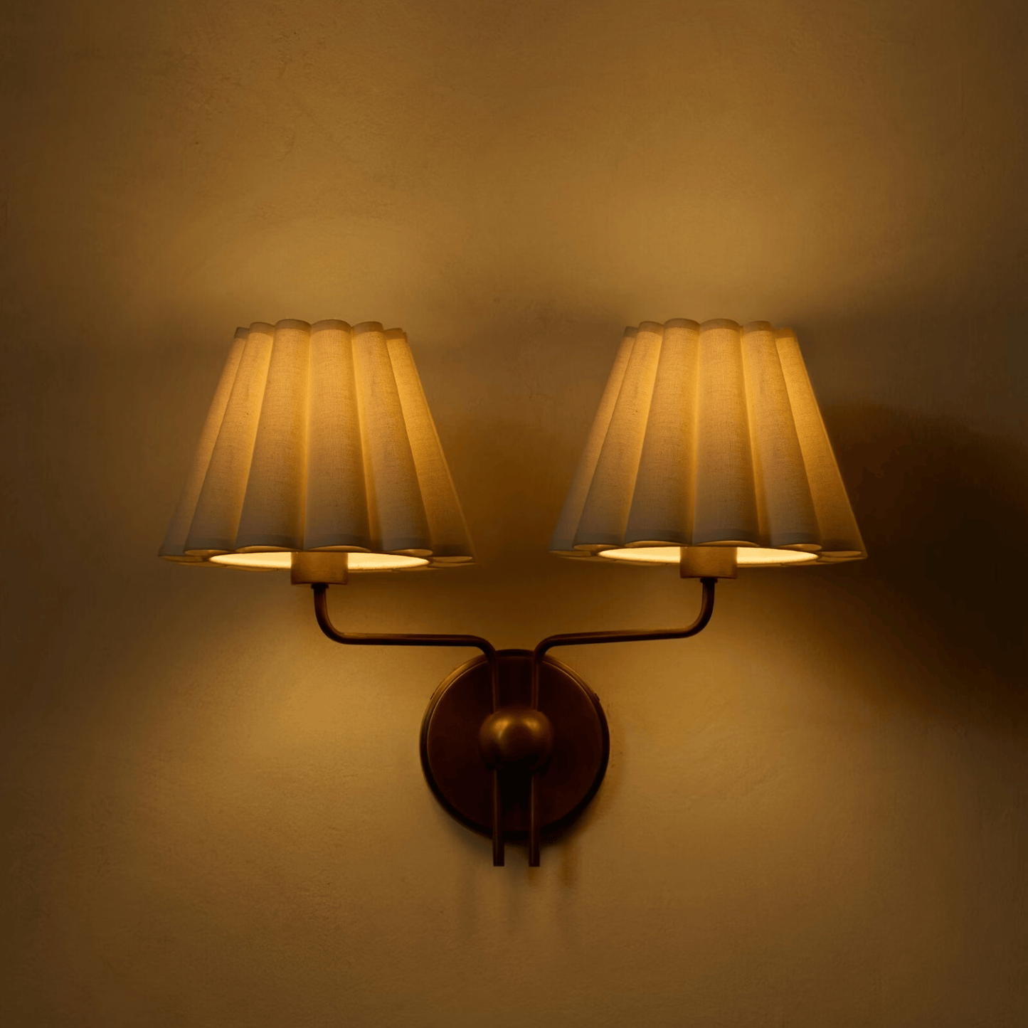 Avelon Pleated Twin Wall Lamp