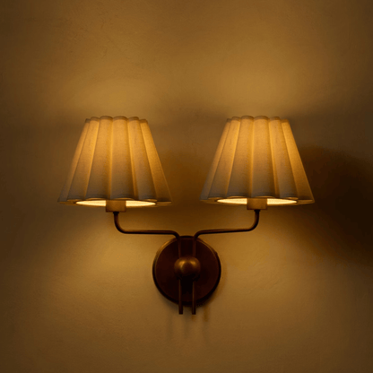 Avelon Pleated Twin Wall Lamp
