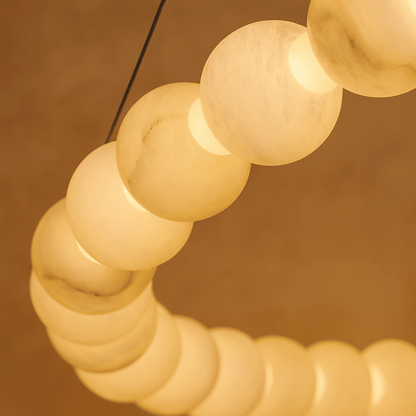 LustraMarble Halo Chandelier – Modern Marble