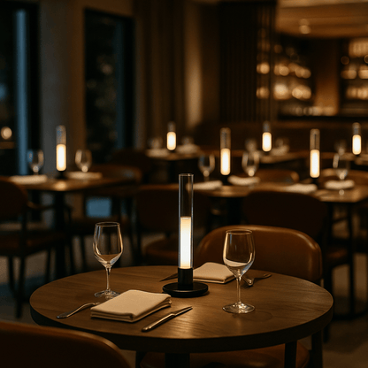 Aurélo Candlelight Lamp – USB Rechargeable Glass & Aluminum Table Light