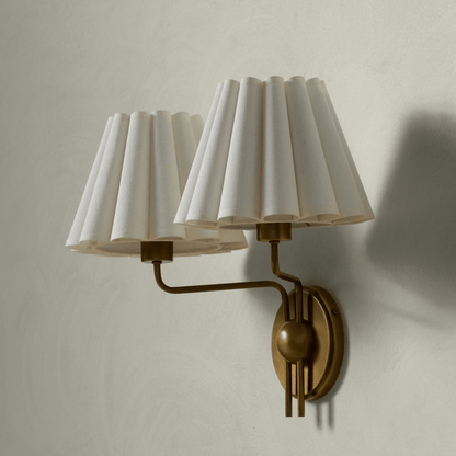 Avelon Pleated Twin Wall Lamp