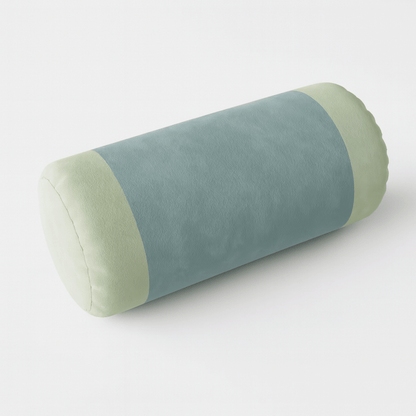 Rectangular pillow with two-tone color on a white background