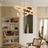 LustraMarble Dual Halo LED Chandelier – Gold Hardware | Baskoraa