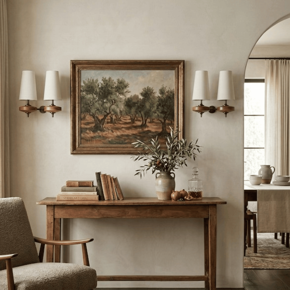 Auralis Dual White Fabric Wall Lamp