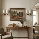Auralis Dual White Fabric Wall Lamp