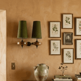 Auralis Dual Khaki  Fabric Wall Lamp
