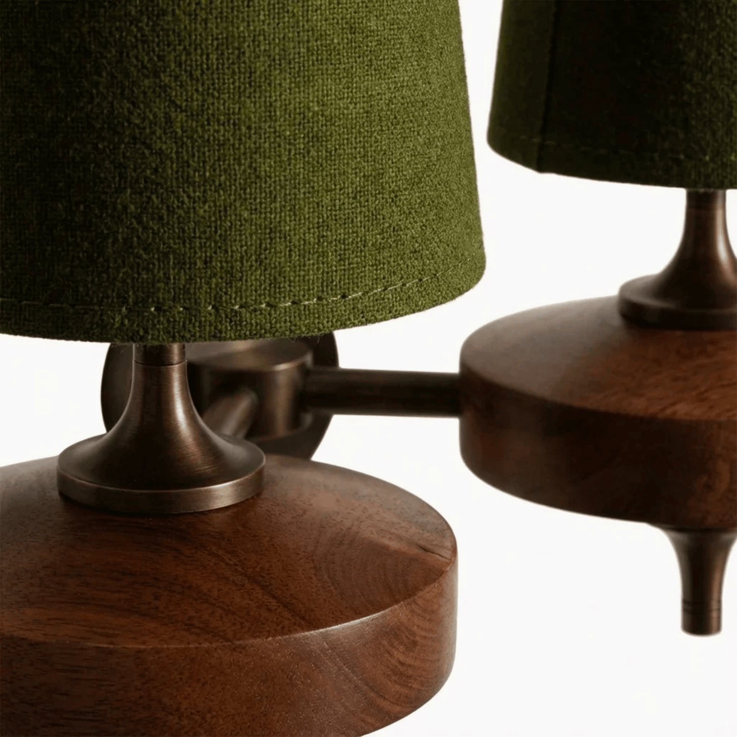 Auralis Dual Khaki  Fabric Wall Lamp