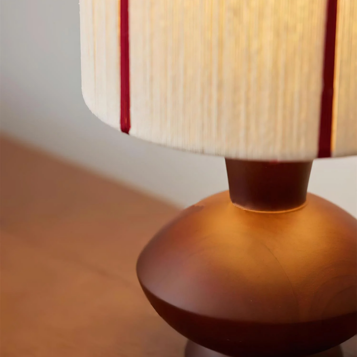 Ropewood Vintage Table Lamp – Solid Wood Base with Hemp Rope Accent