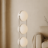 Orbelle Bauhaus Floor Lamp – Modern Chrome & Acrylic Globe Light