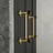 Lunette White Marble & Brass Cabinet Handle, alternate view 4