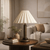 Avelis Pleated Walnut Table Lamp