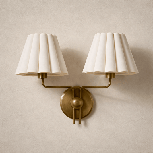 Avelon Pleated Twin Wall Lamp