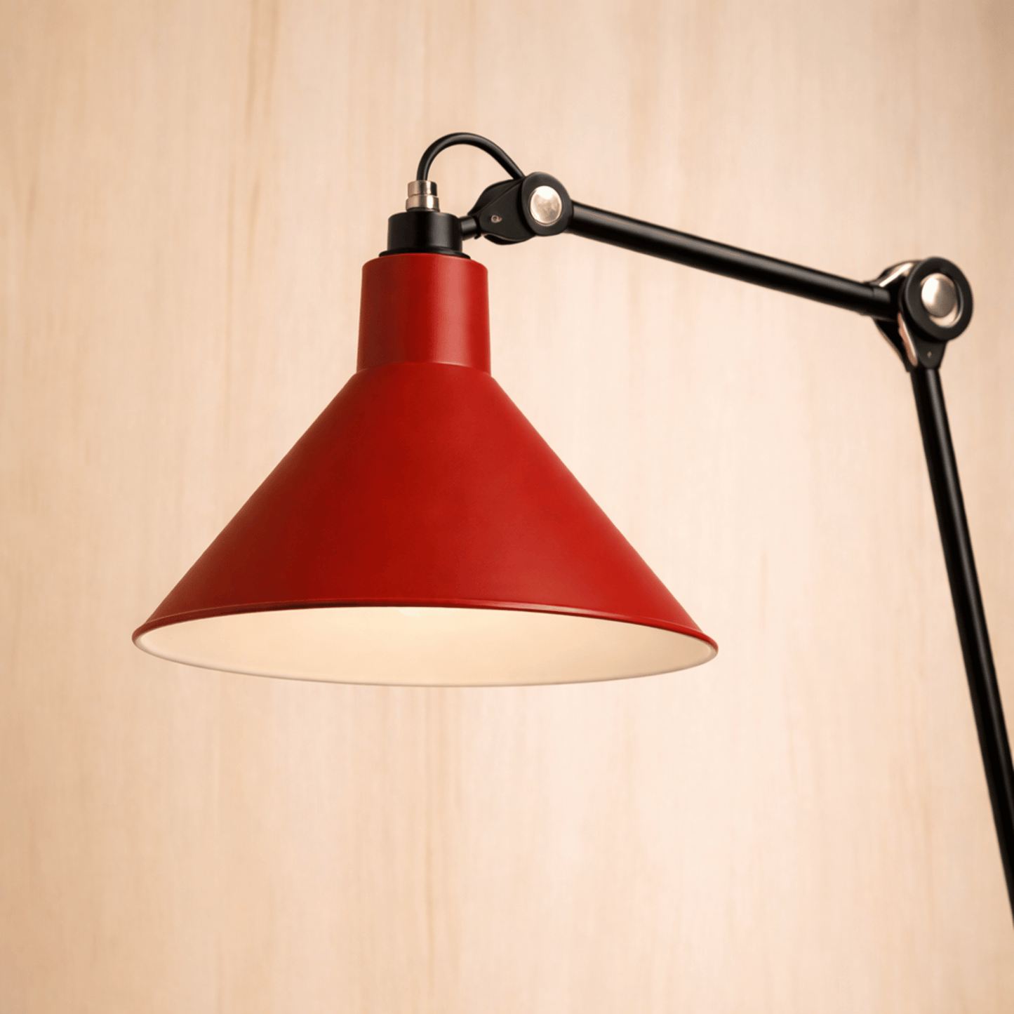Red Rizzatto Swing Arm Wall Light