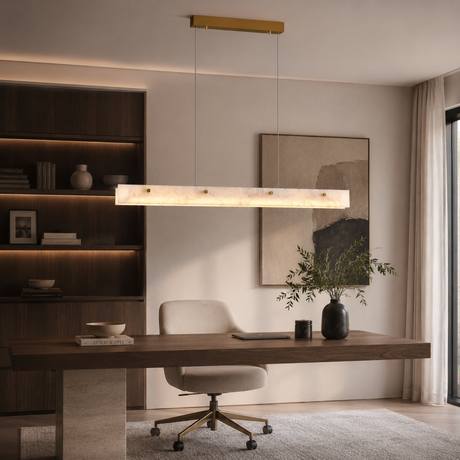 LustraLinea Marble Linear Pendant Light