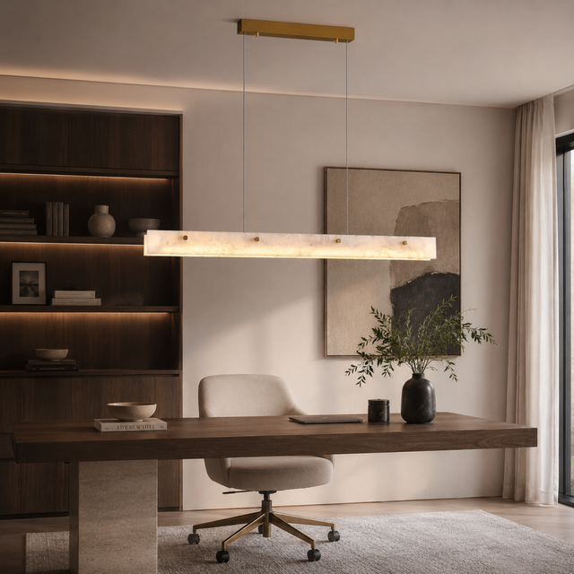 LustraLinea Marble Linear Pendant Light