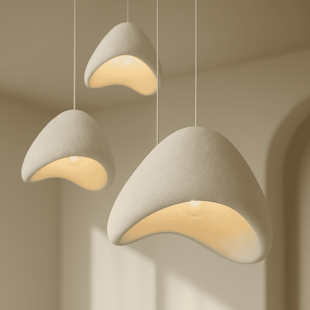 Close look at Lighting_Santorini_Serenity Style LED E27 Chandelier Pendant Light White