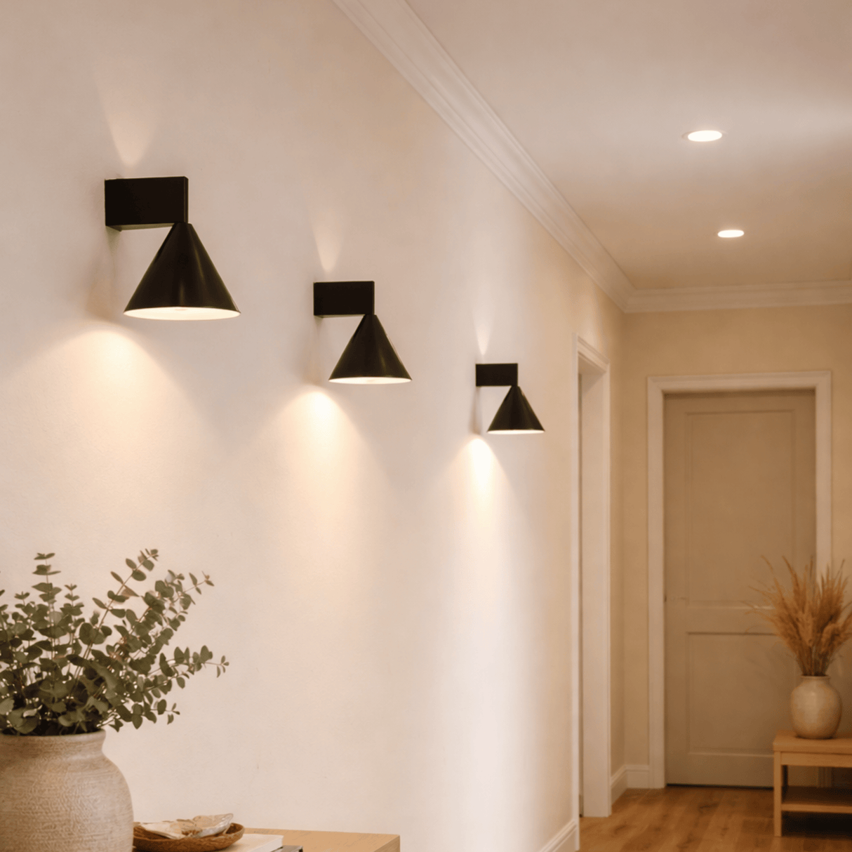 Black VetraCone Italian Minimalist Wall Lamp