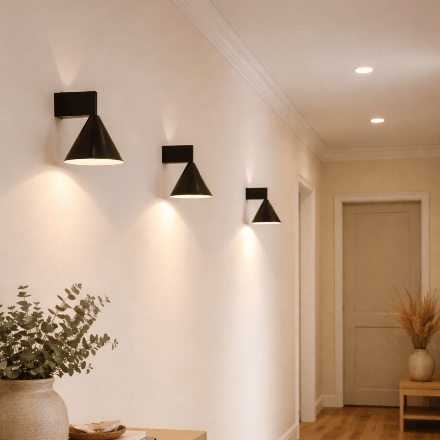 Black VetraCone Italian Minimalist Wall Lamp