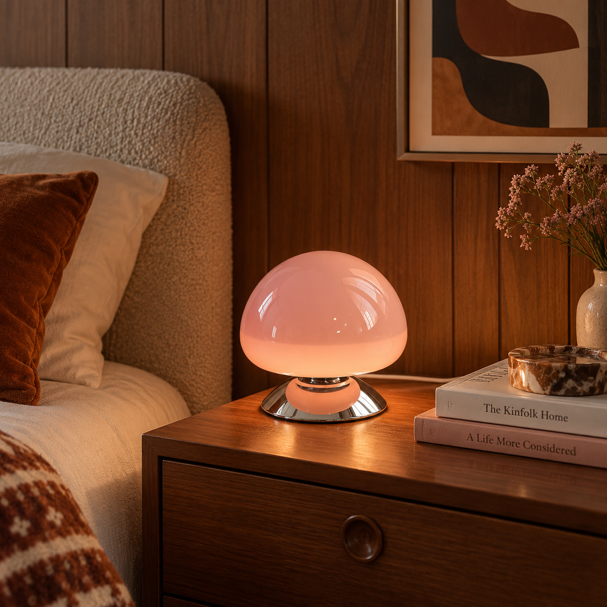 Cresta Glass Mushroom Table Lamp