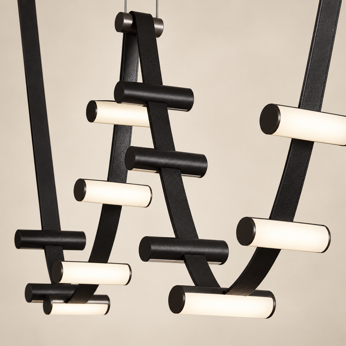 Aureline Leather Orb Chandelier