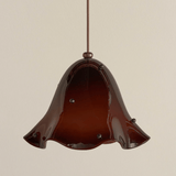 Brown pendant light with a beige background