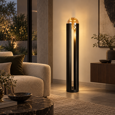 Luxury Brass Glass Ball Floor Lamp