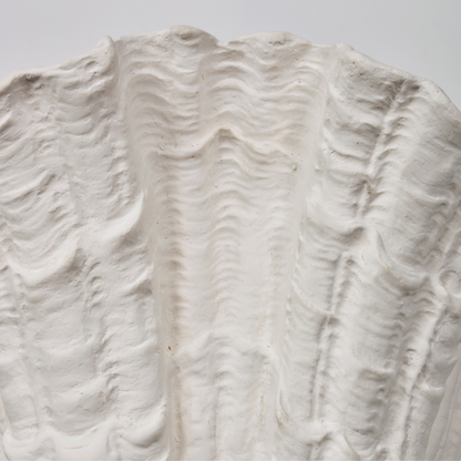 Close-up of a textured white surface with wavy patterns