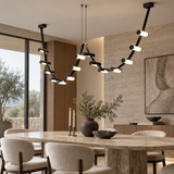 Aureline Leather Orb Chandelier
