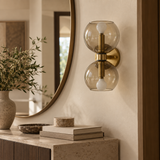 Virelle Double Globe Glass Wall Light