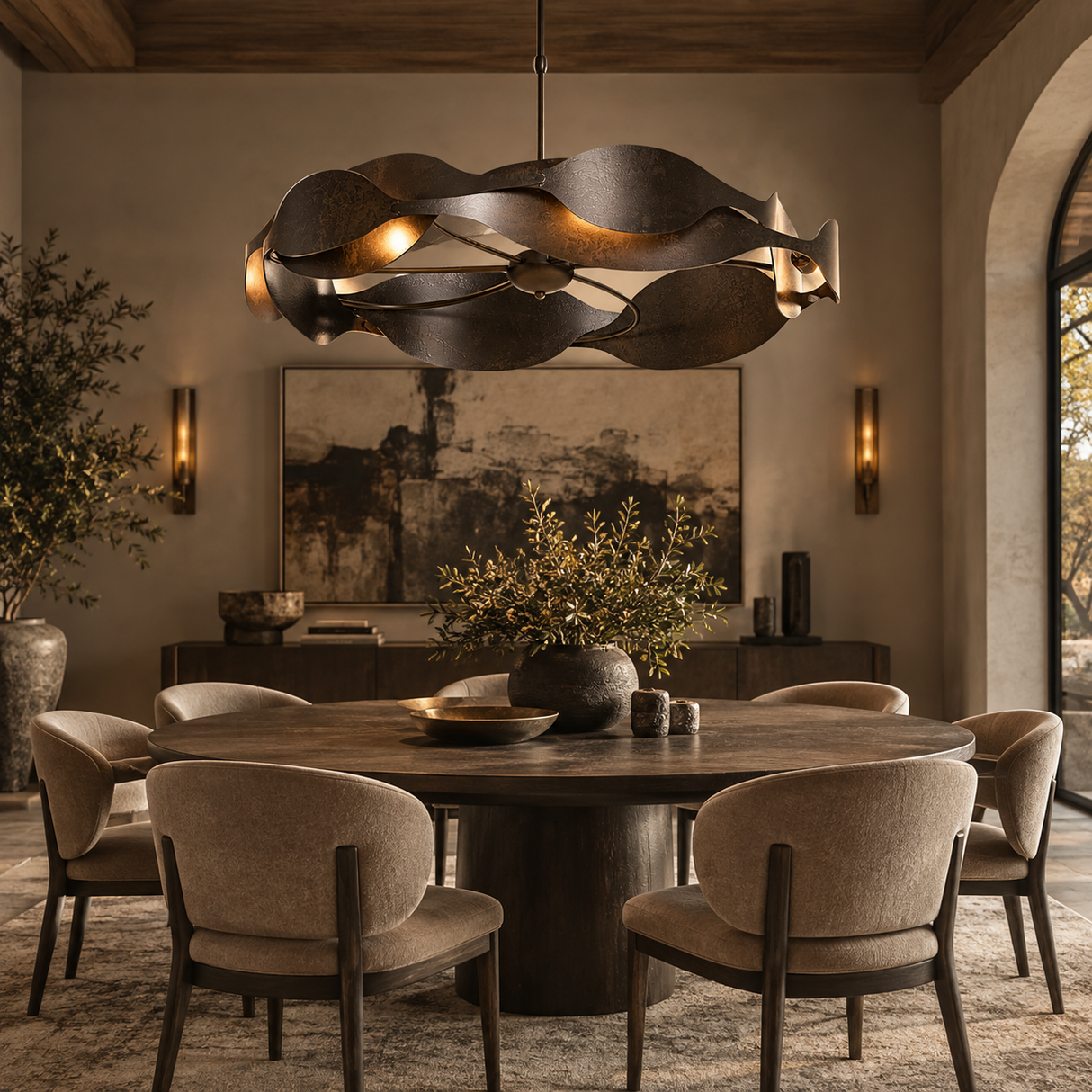 Ondelle Sculptural Ribbon Chandelier