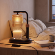 50W Candle Warmer Lamp – EU Plug – warm bedroom bedside setting with unlit candle