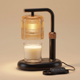 50W Candle Warmer Lamp – EU Plug – premium beige studio view with unlit candle
