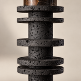 Black Marble Pillar Candle Holder