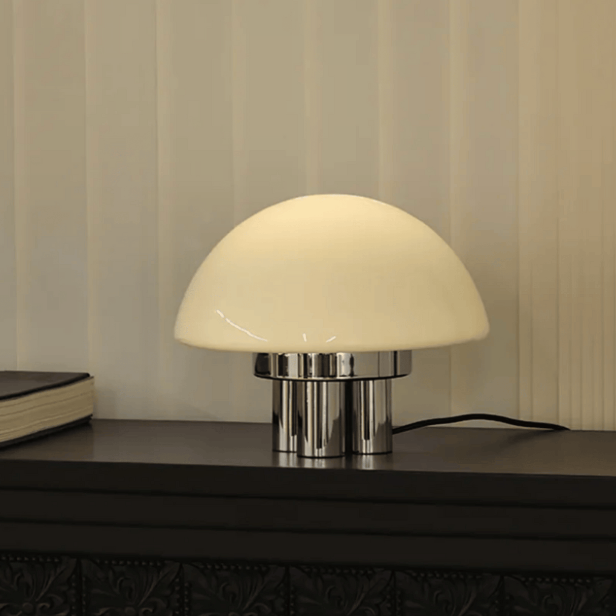 LumoSphere Bauhaus Table Lamp – Retro Milk White Acrylic LED Light