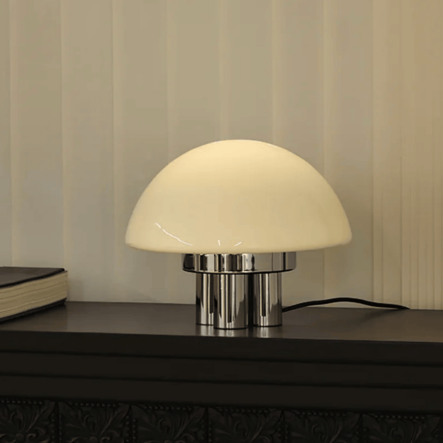 LumoSphere Bauhaus Table Lamp – Retro Milk White Acrylic LED Light
